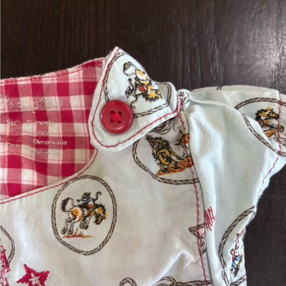 Wrangler Western Rodeo Country And Red Gingham Print Dress Child’s Size 12 mths - Picture 7 of 12